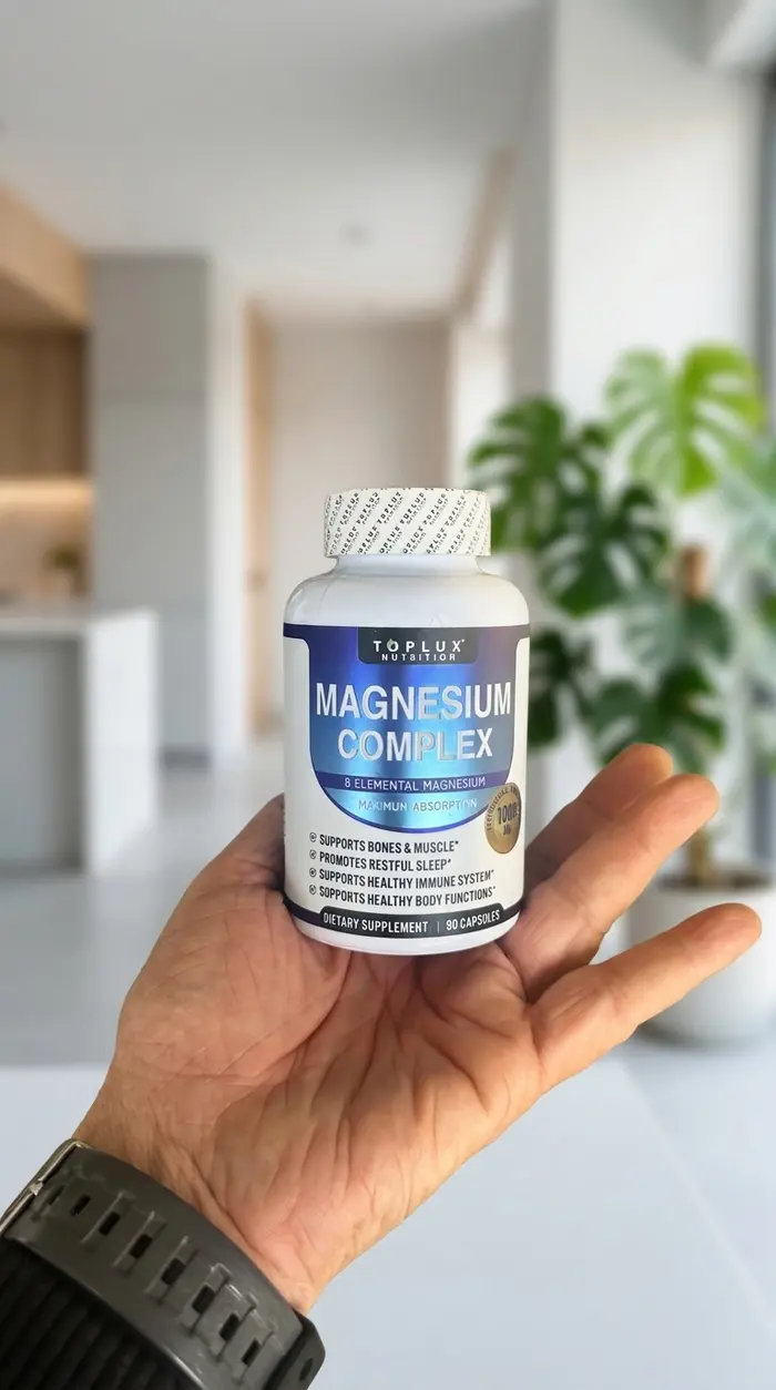 Foto real del frasco Magnesium Complex Toplux 90 cápsulas